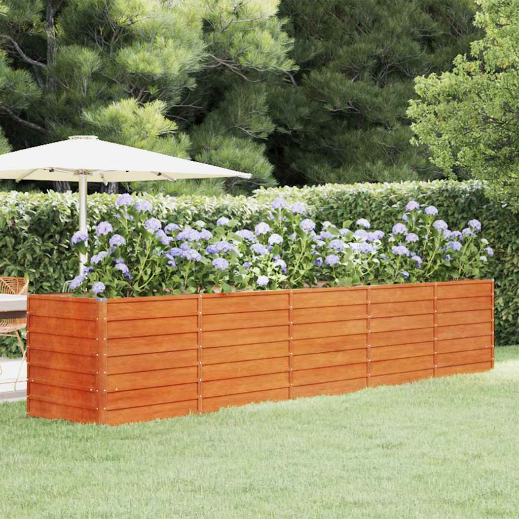 Arriate oxidado de acero corten 100x100x45 cm