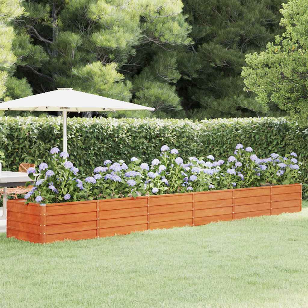 Arriate oxidado de acero corten 100x100x45 cm