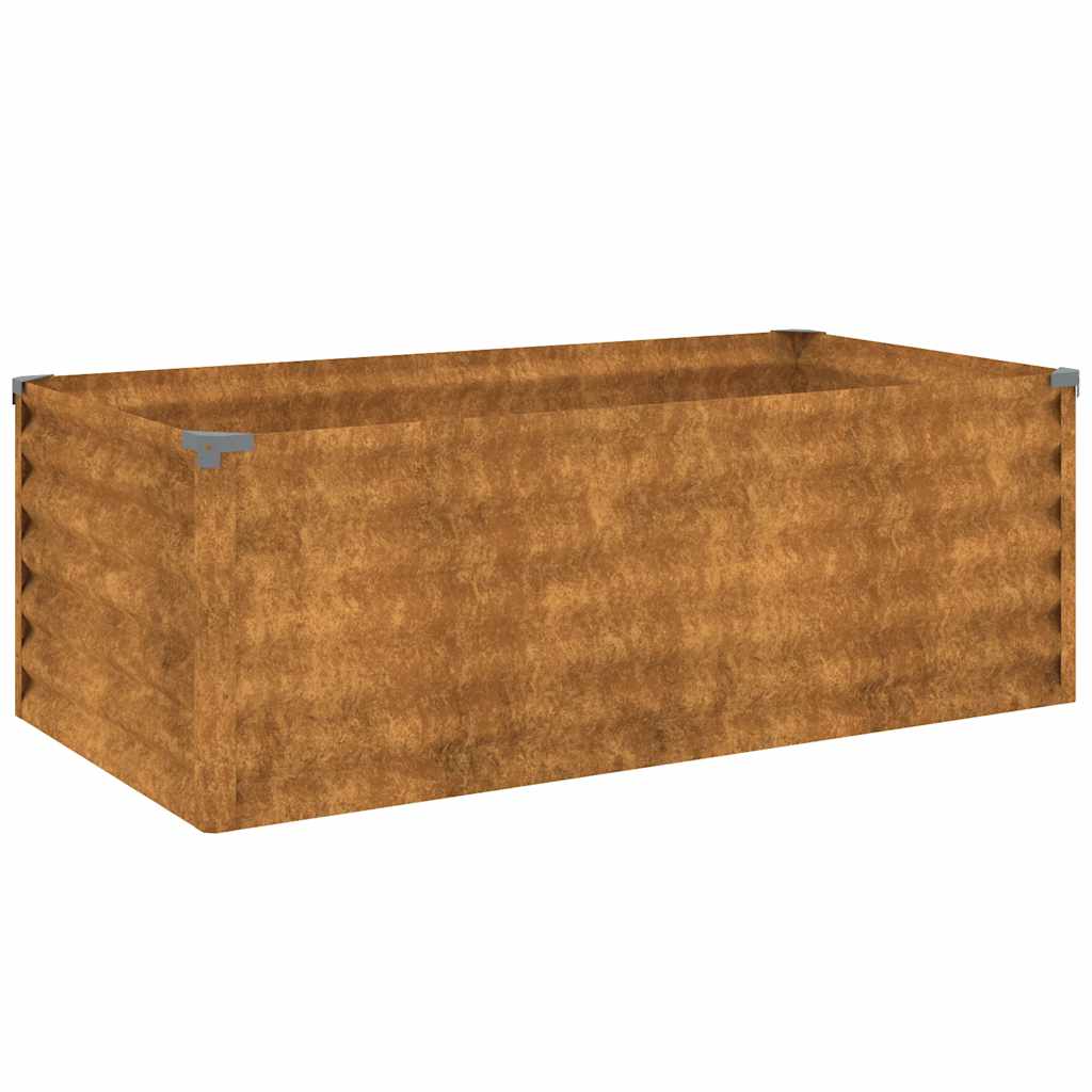 Jardinera elevada 100x50x36 cm de acero corten