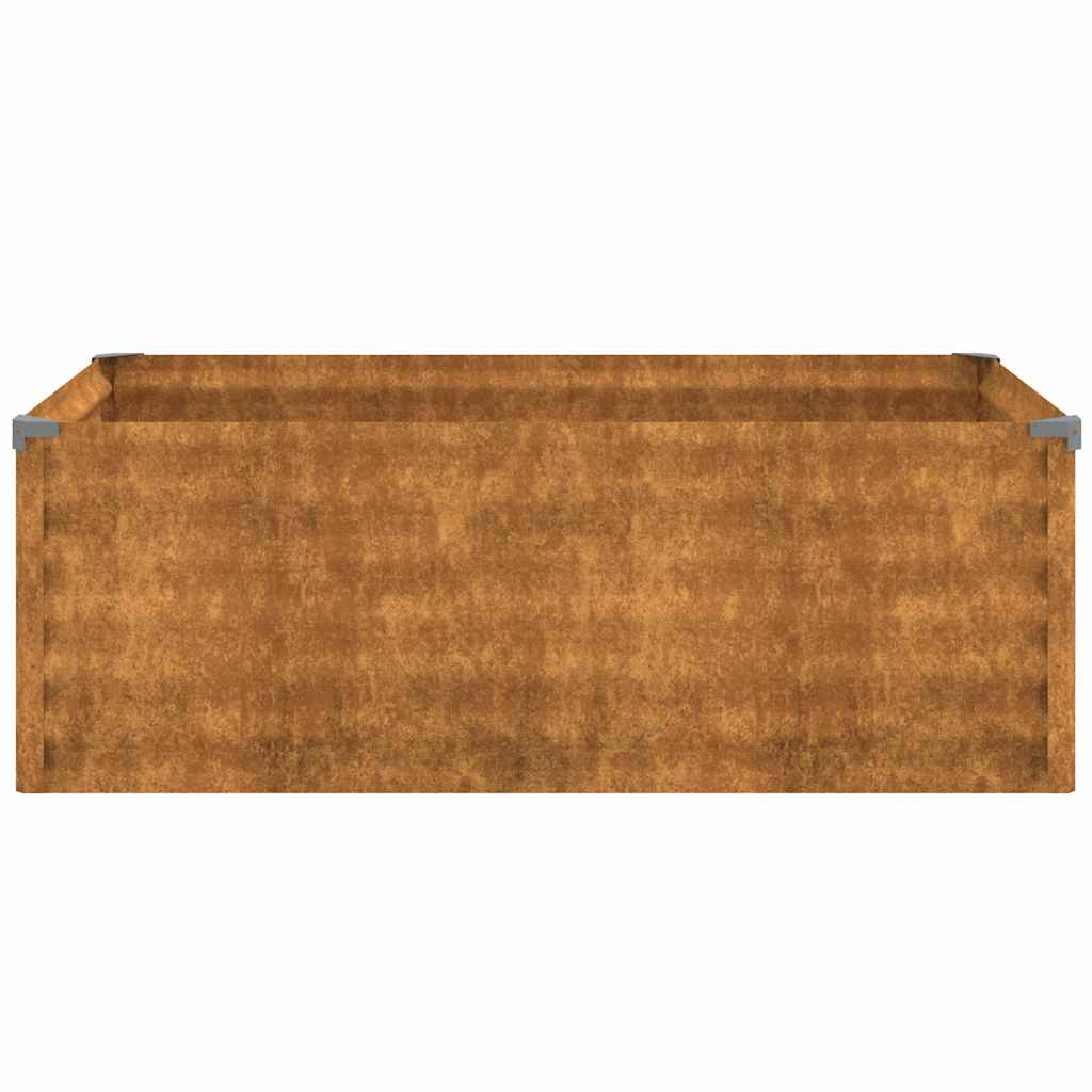 Jardinera elevada 100x50x36 cm de acero corten