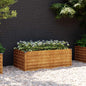 Jardinera elevada 100x50x36 cm de acero corten
