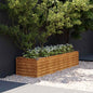Jardinera elevada 100x50x36 cm de acero corten
