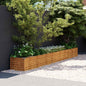 Jardinera elevada 100x50x36 cm de acero corten