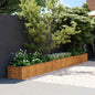 Jardinera elevada 100x50x36 cm de acero corten