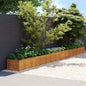 Jardinera elevada 100x50x36 cm de acero corten