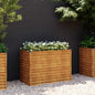 Jardinera elevada 100x50x36 cm de acero corten
