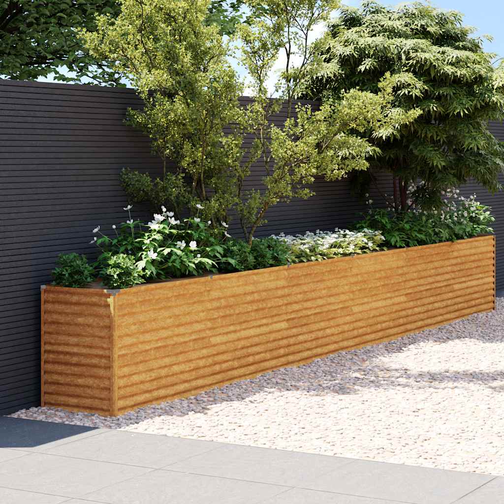 Jardinera elevada 100x50x36 cm de acero corten