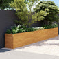 Jardinera elevada 100x50x36 cm de acero corten