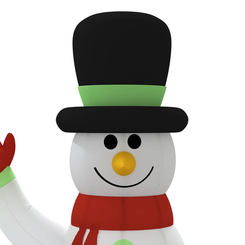 Familia de muñecos de nieve inflables con LED 360 cm