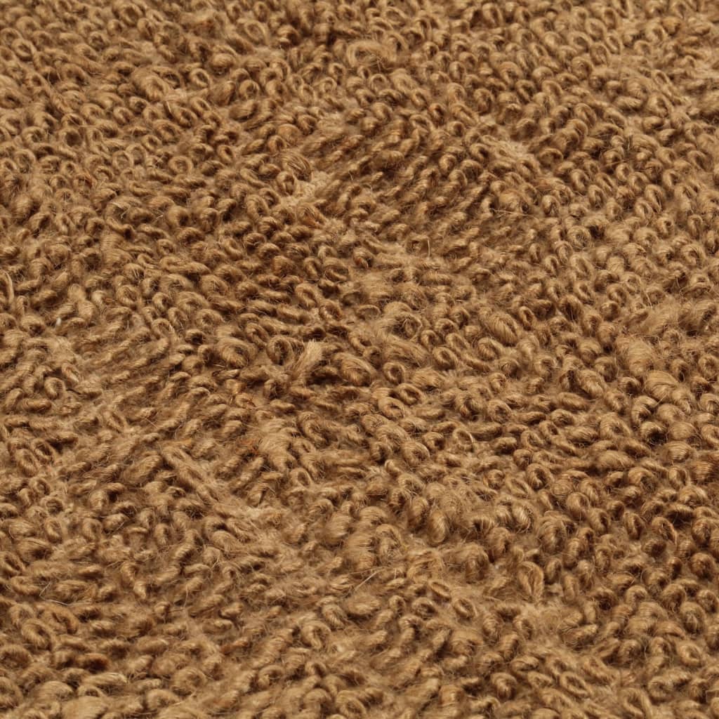 Alfombra de nudo hecha a mano yute y algodón 80x160 cm