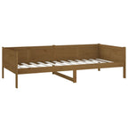 Sofá cama de madera maciza de pino marrón miel 90x190 cm