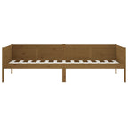 Sofá cama de madera maciza de pino marrón miel 90x190 cm