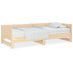 Sofá cama extraíble madera maciza de pino 2x(80x200) cm