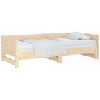 Sofá cama extraíble madera maciza de pino 2x(80x200) cm