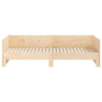 Sofá cama extraíble madera maciza de pino 2x(80x200) cm