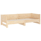 Sofá cama extraíble madera maciza de pino 2x(80x200) cm