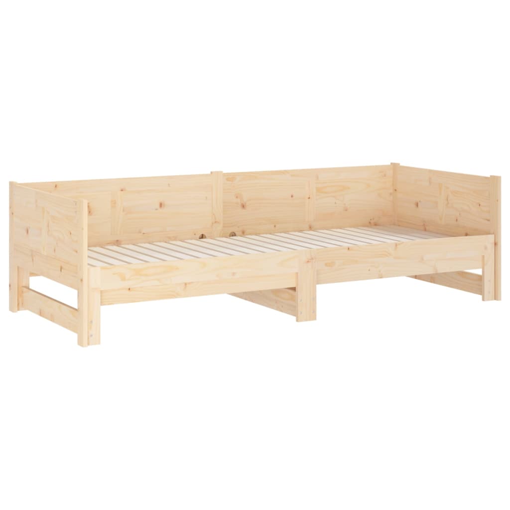Sofá cama extraíble madera maciza de pino 2x(80x200) cm