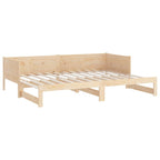 Sofá cama extraíble madera maciza de pino 2x(80x200) cm