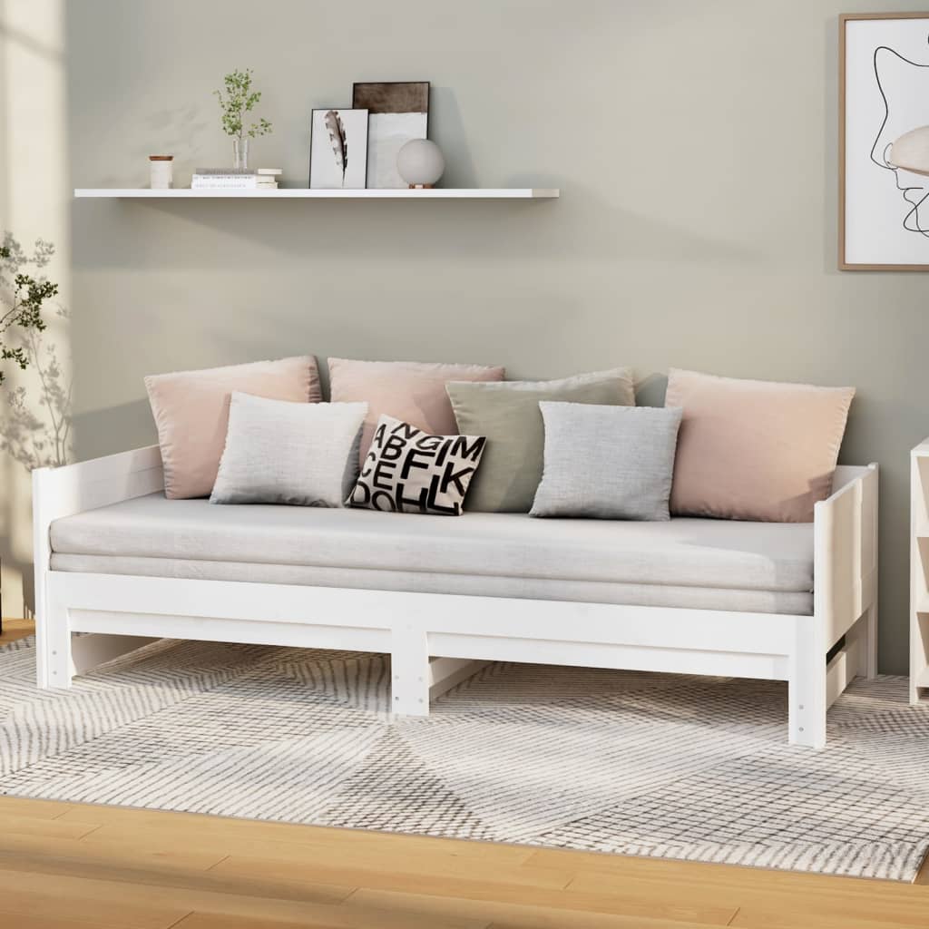 Solid pine pull-out sofa bed 2x(80x200) cm