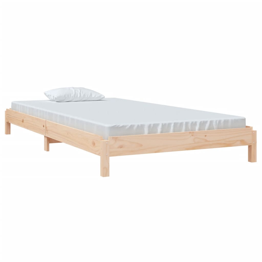 Cama apilable de madera pino maciza 100x200 cm