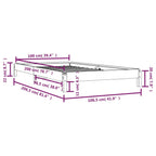 Cama apilable de madera pino maciza 100x200 cm