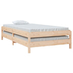 Cama apilable de madera pino maciza 100x200 cm