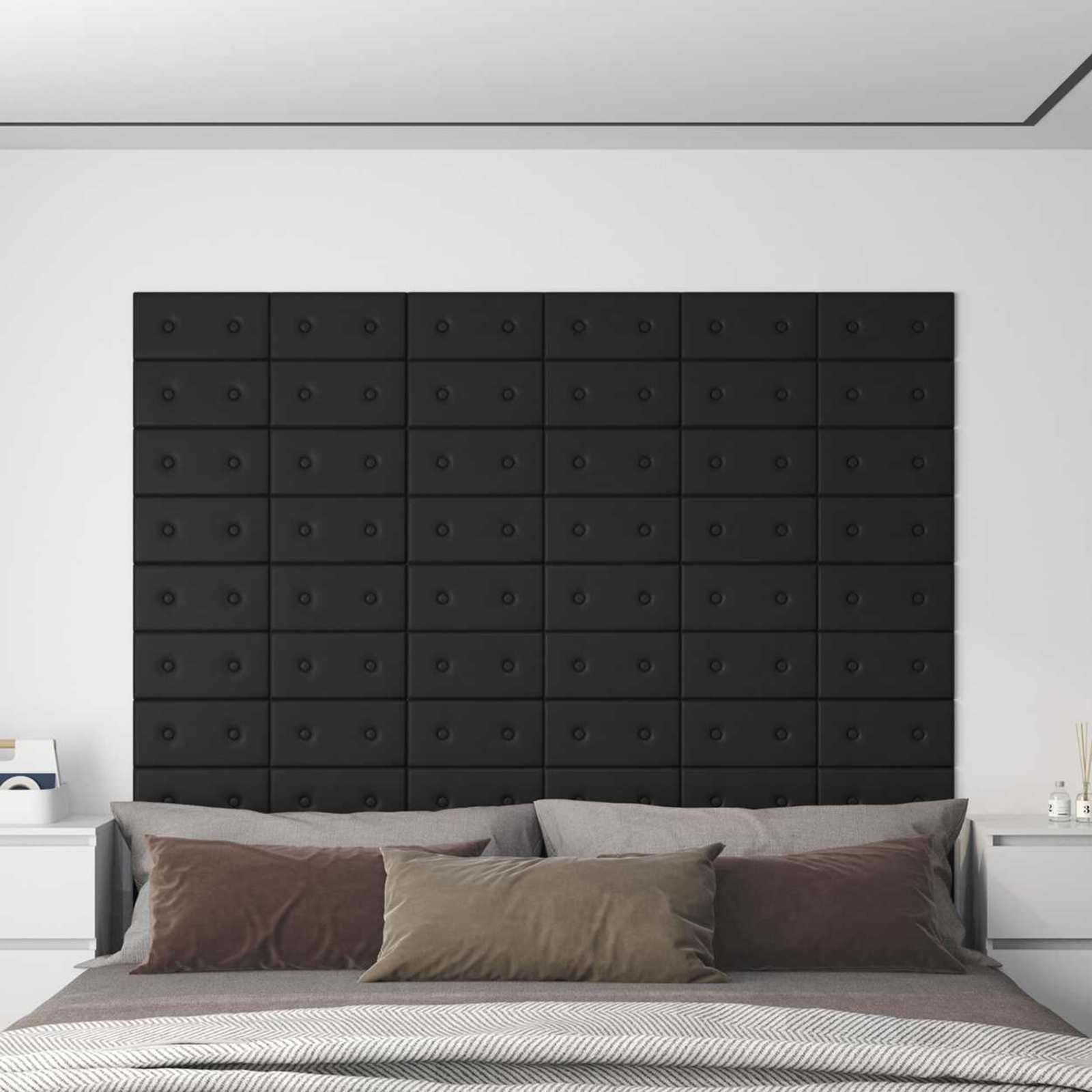 Cabecero de Pared 12 pcs Azul Terciopelo