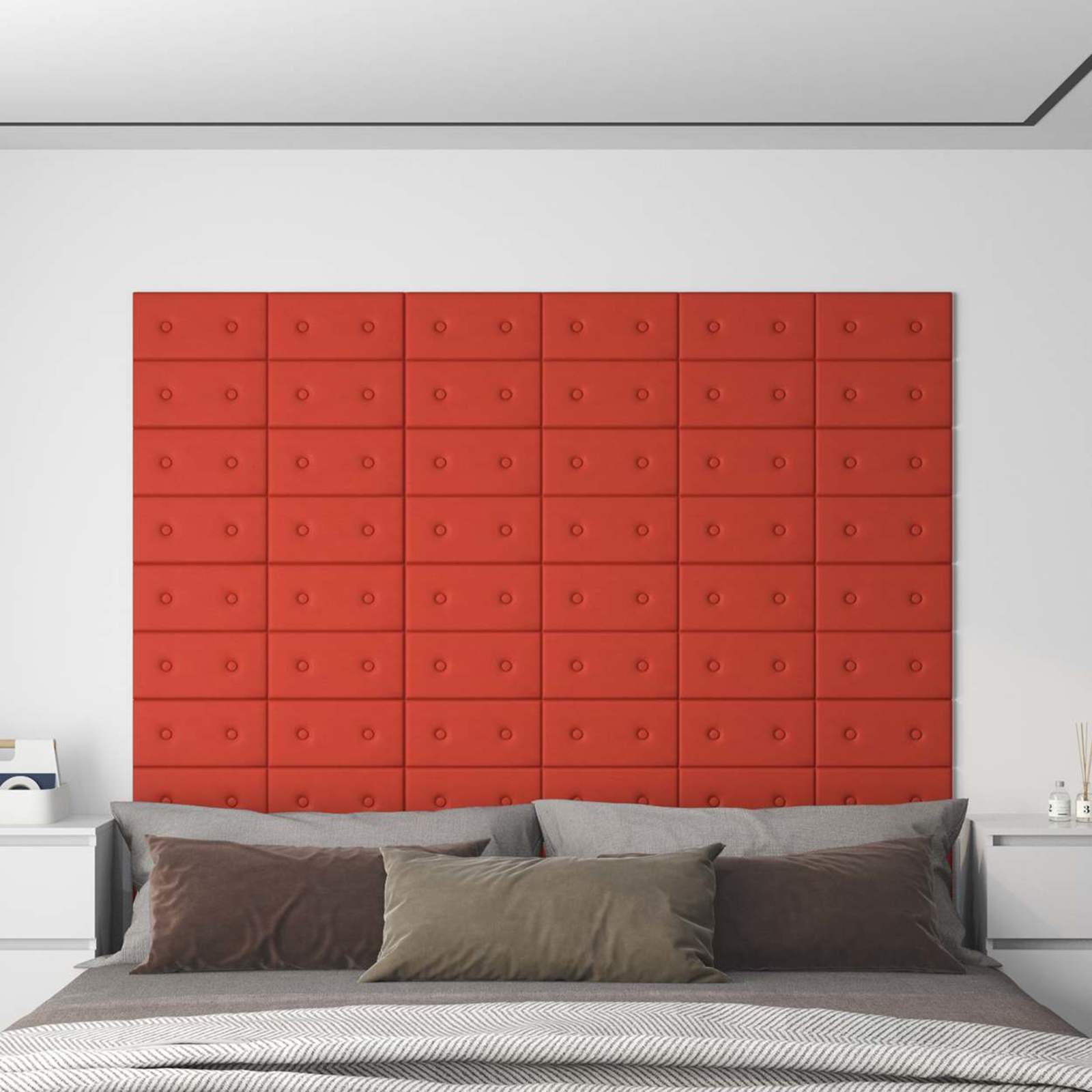 Cabecero de Pared 12 pcs Azul Terciopelo