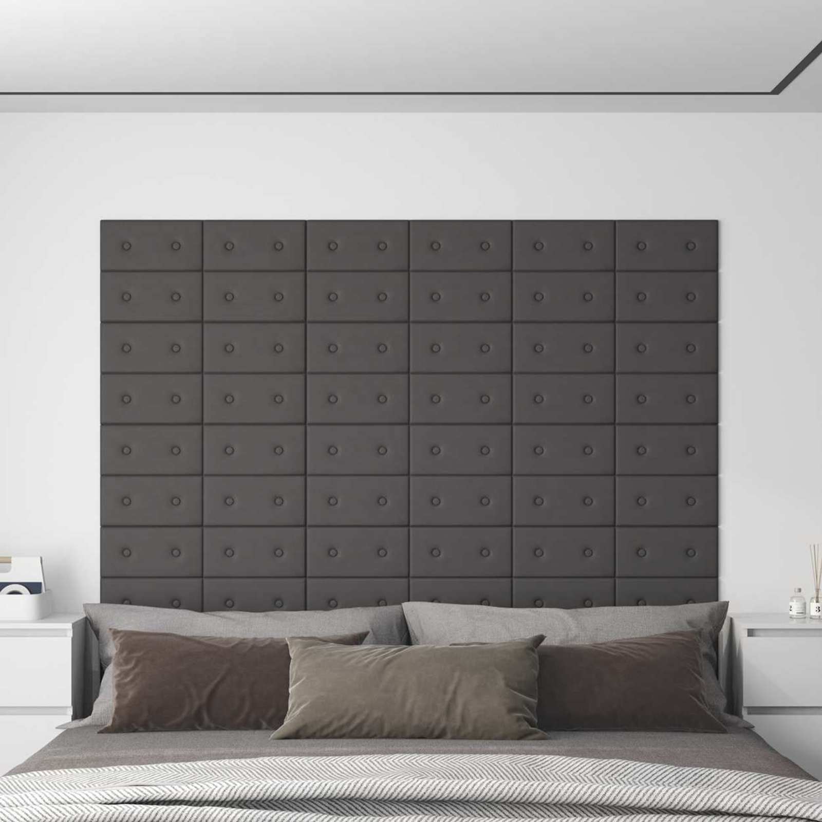 Cabecero de Pared 12 pcs Azul Terciopelo