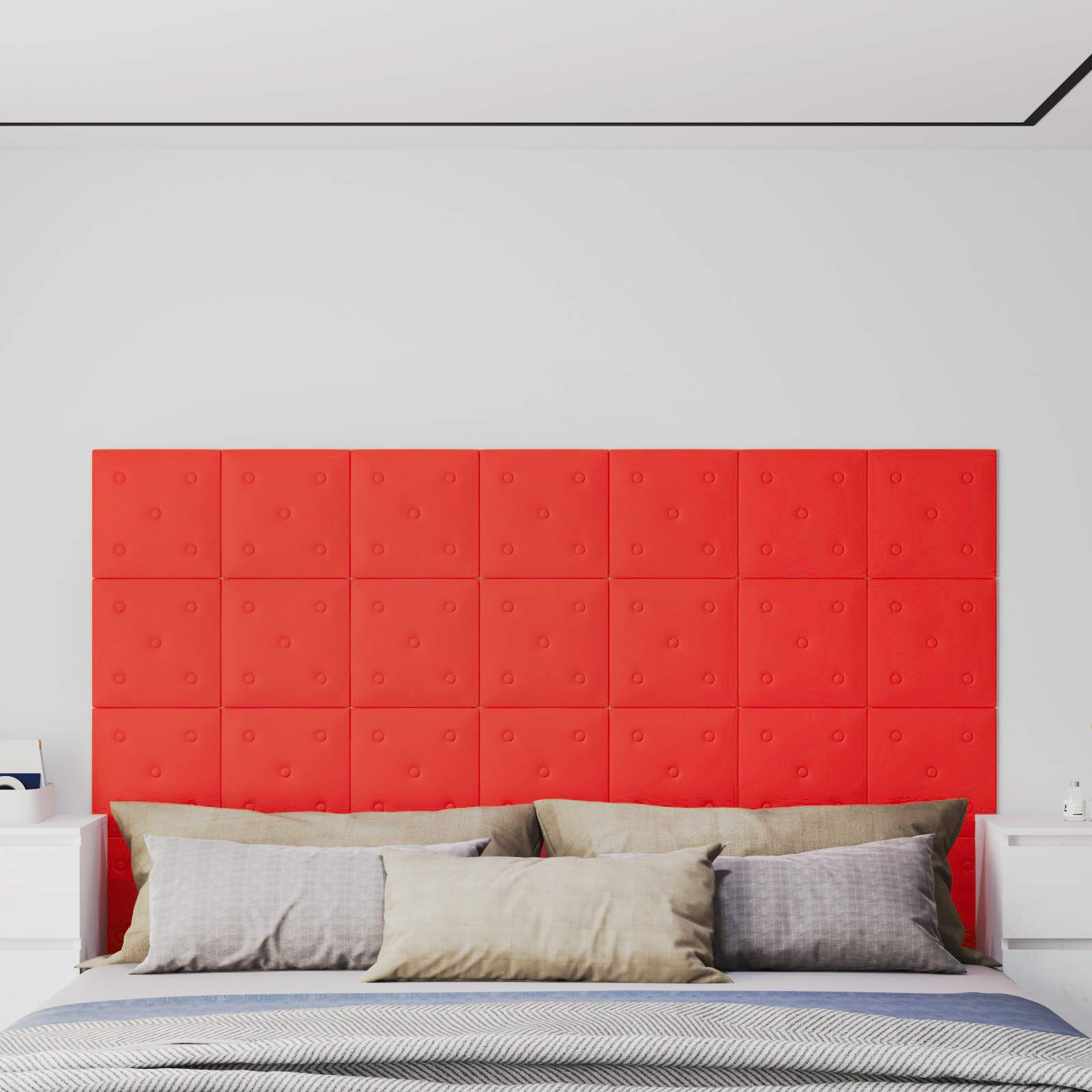 Cabecero de Pared 12 pcs Azul Terciopelo