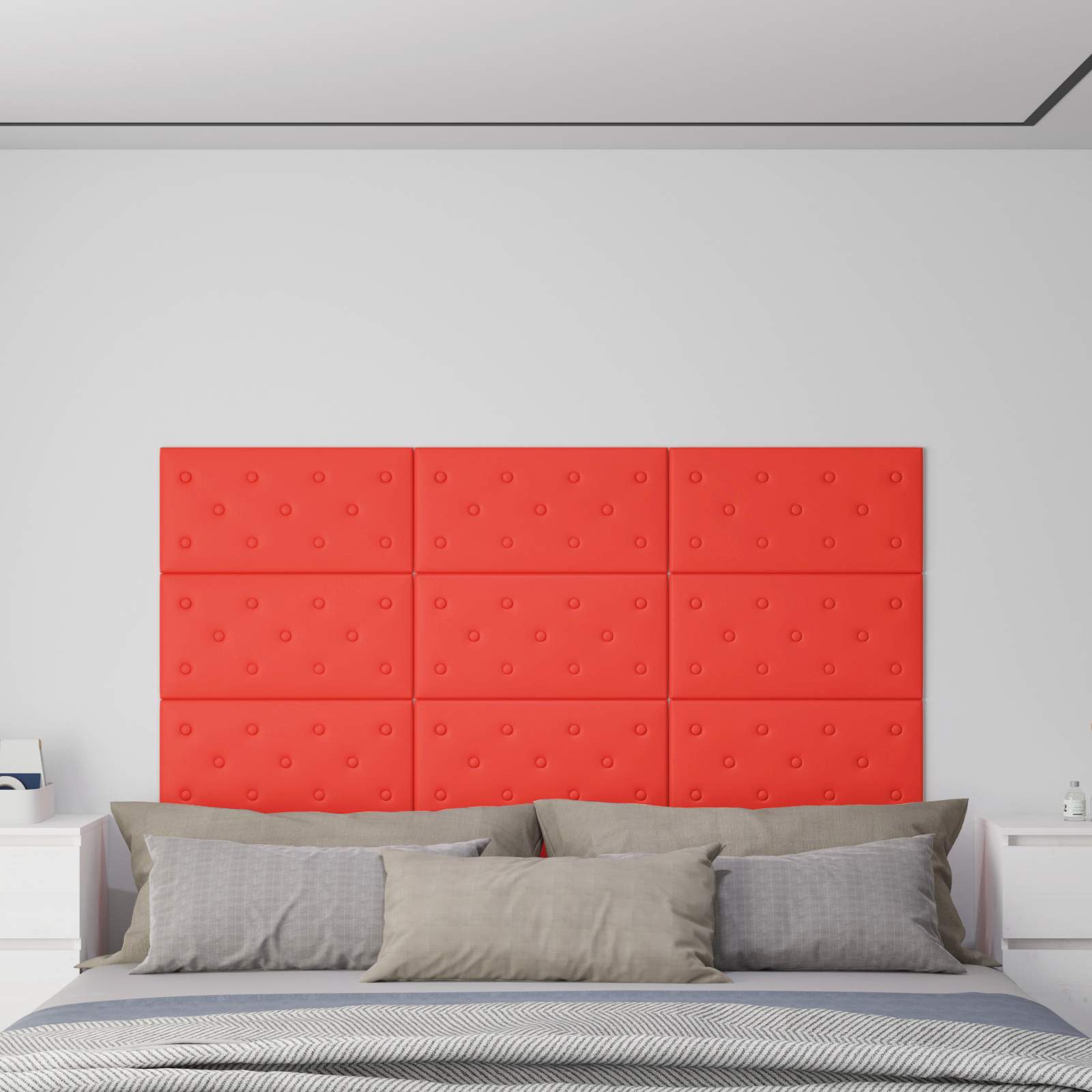 Cabecero de Pared 12 pcs Azul Terciopelo