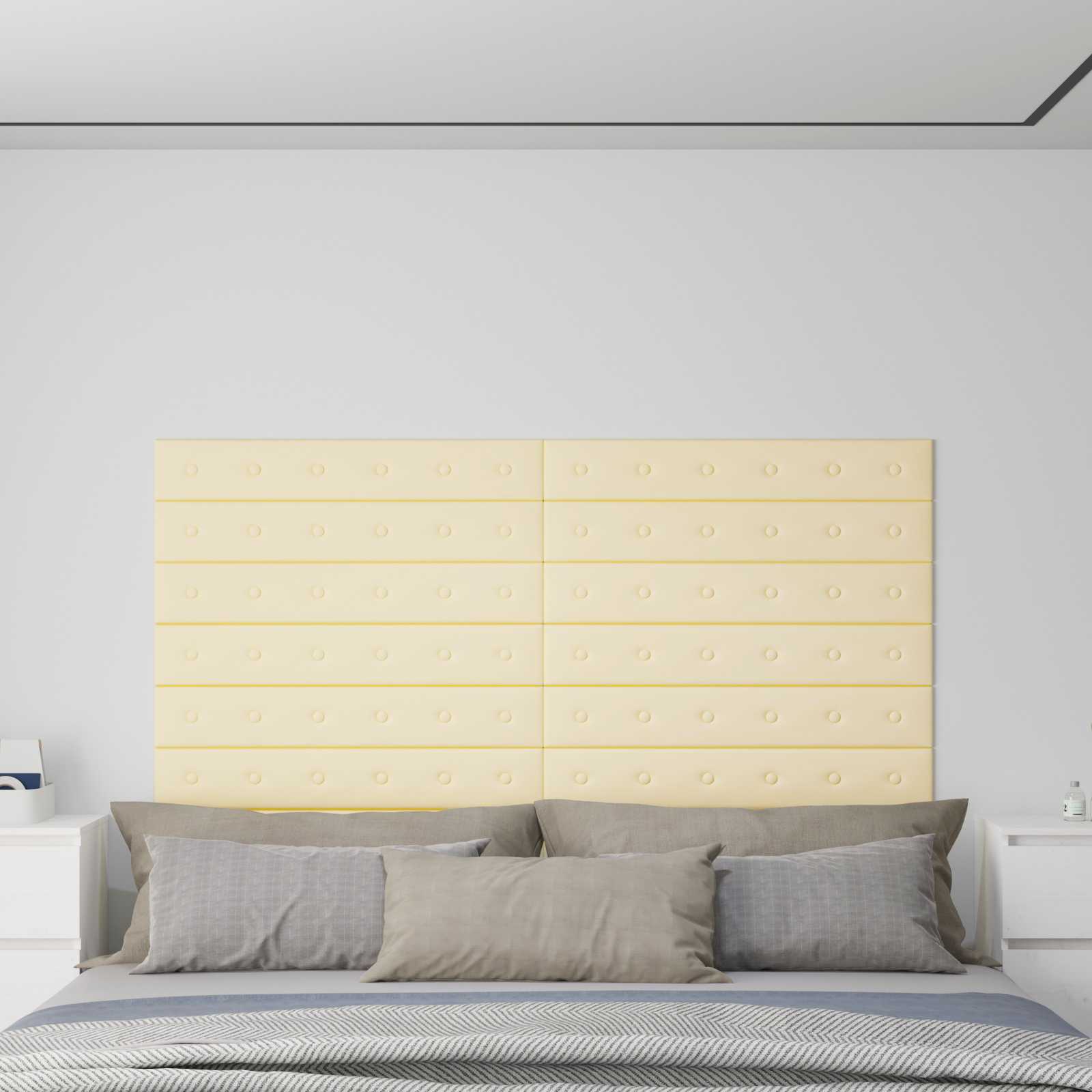 Cabecero de Pared 12 pcs Azul Terciopelo