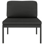 Set muebles de jardín 10 pzas y cojines aluminio gris antracita