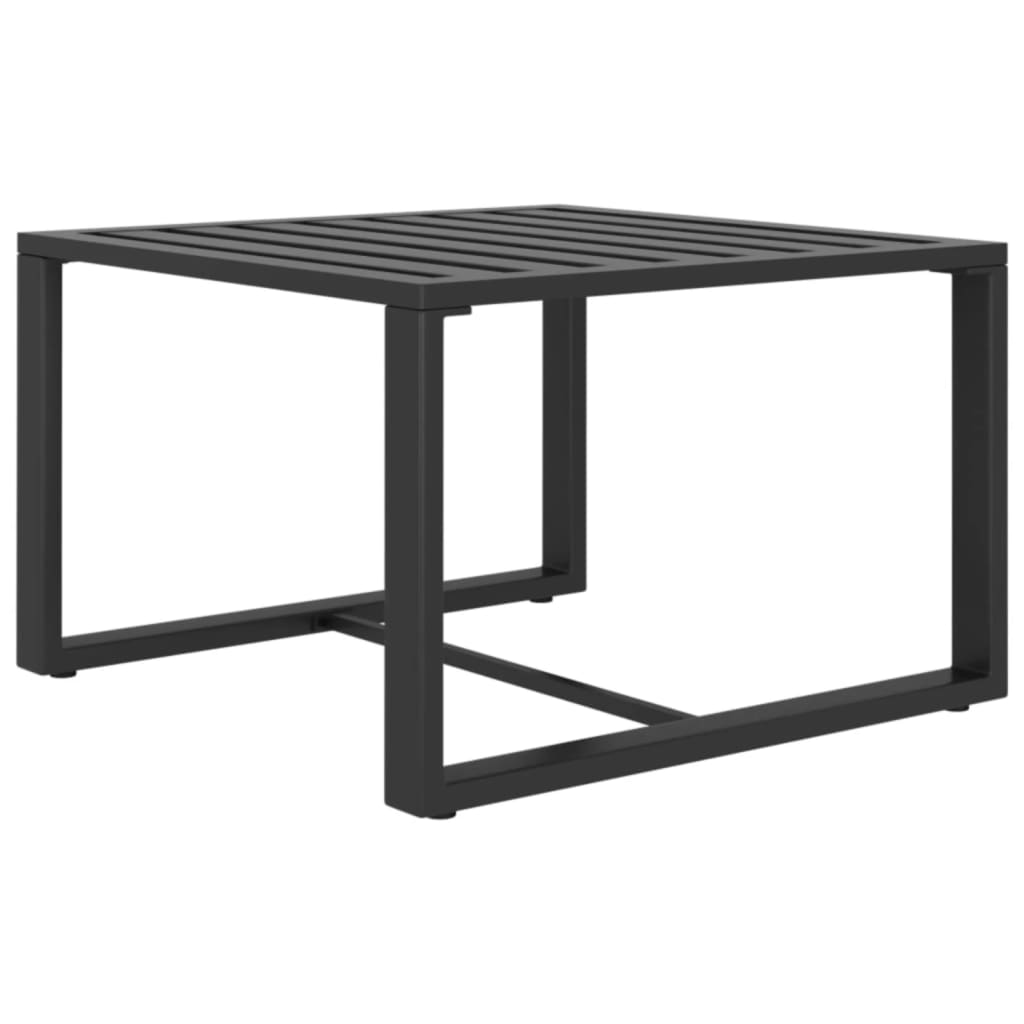 Set muebles de jardín 10 pzas y cojines aluminio gris antracita