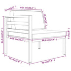 Set muebles de jardín 10 pzas y cojines aluminio gris antracita