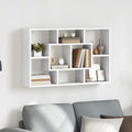 Estantería de pared madera de ingeniería blanco 85x16x52,5 cm