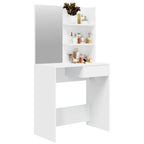 Tocador con espejo blanco 74,5x40x141 cm
