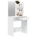 Tocador con espejo blanco 74,5x40x141 cm