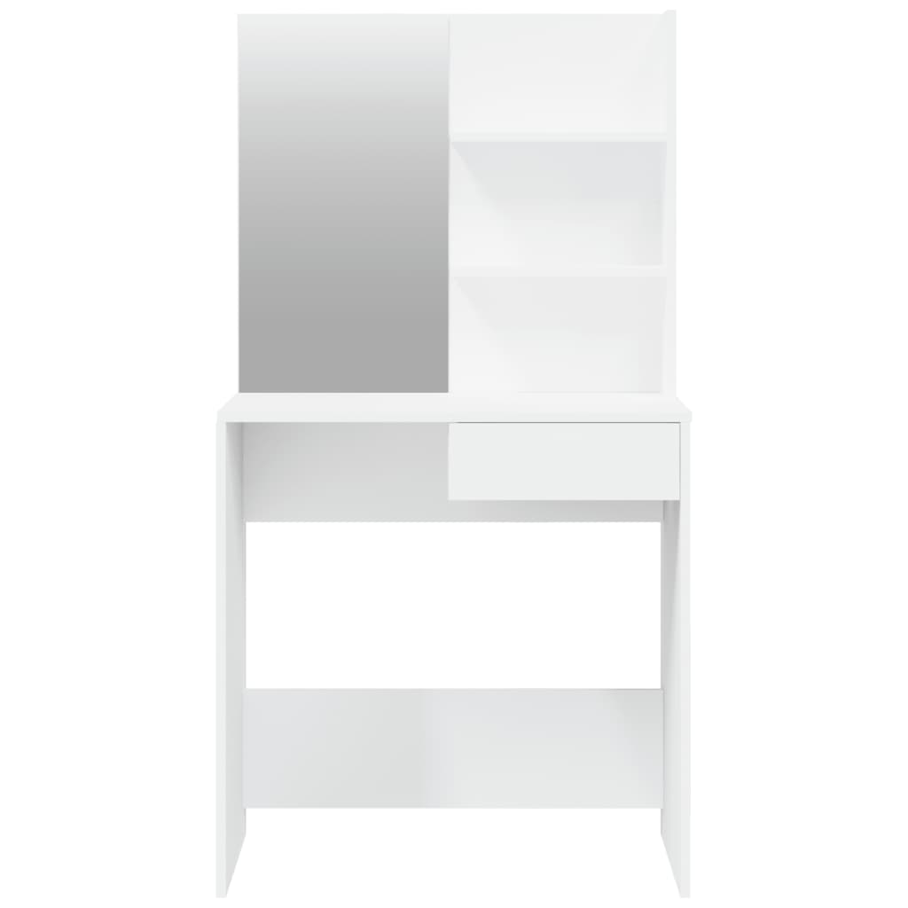 Tocador con espejo blanco 74,5x40x141 cm