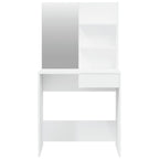Tocador con espejo blanco 74,5x40x141 cm