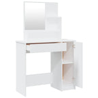 Tocador con espejo blanco 86,5x35x136 cm
