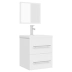 Armario de baño con espejo blanco 41x38,5x48 cm