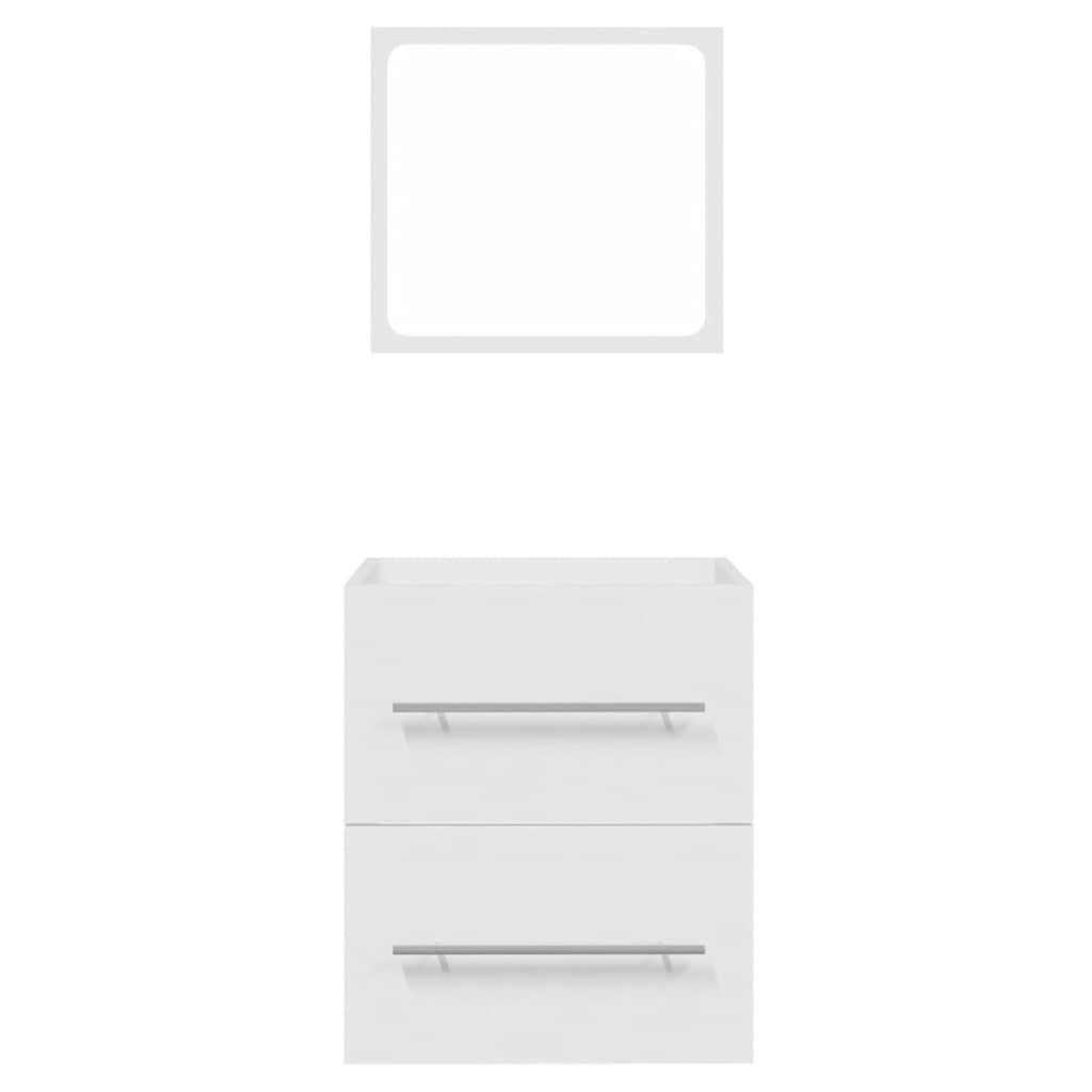 Armario de baño con espejo blanco 41x38,5x48 cm