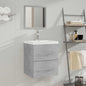 Armario de baño con espejo blanco 41x38,5x48 cm