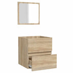 Armario de baño con espejo madera de ingeniería roble Sonoma