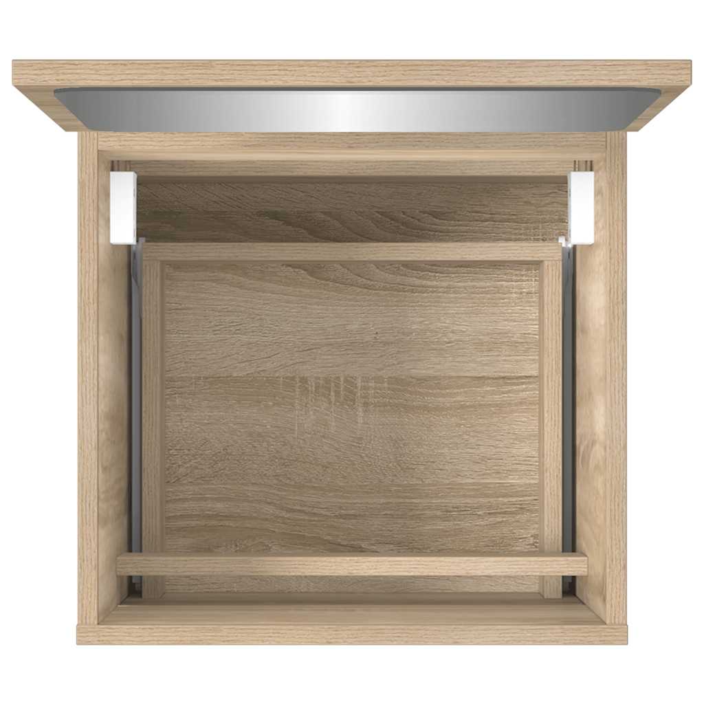 Armario de baño con espejo madera de ingeniería roble Sonoma