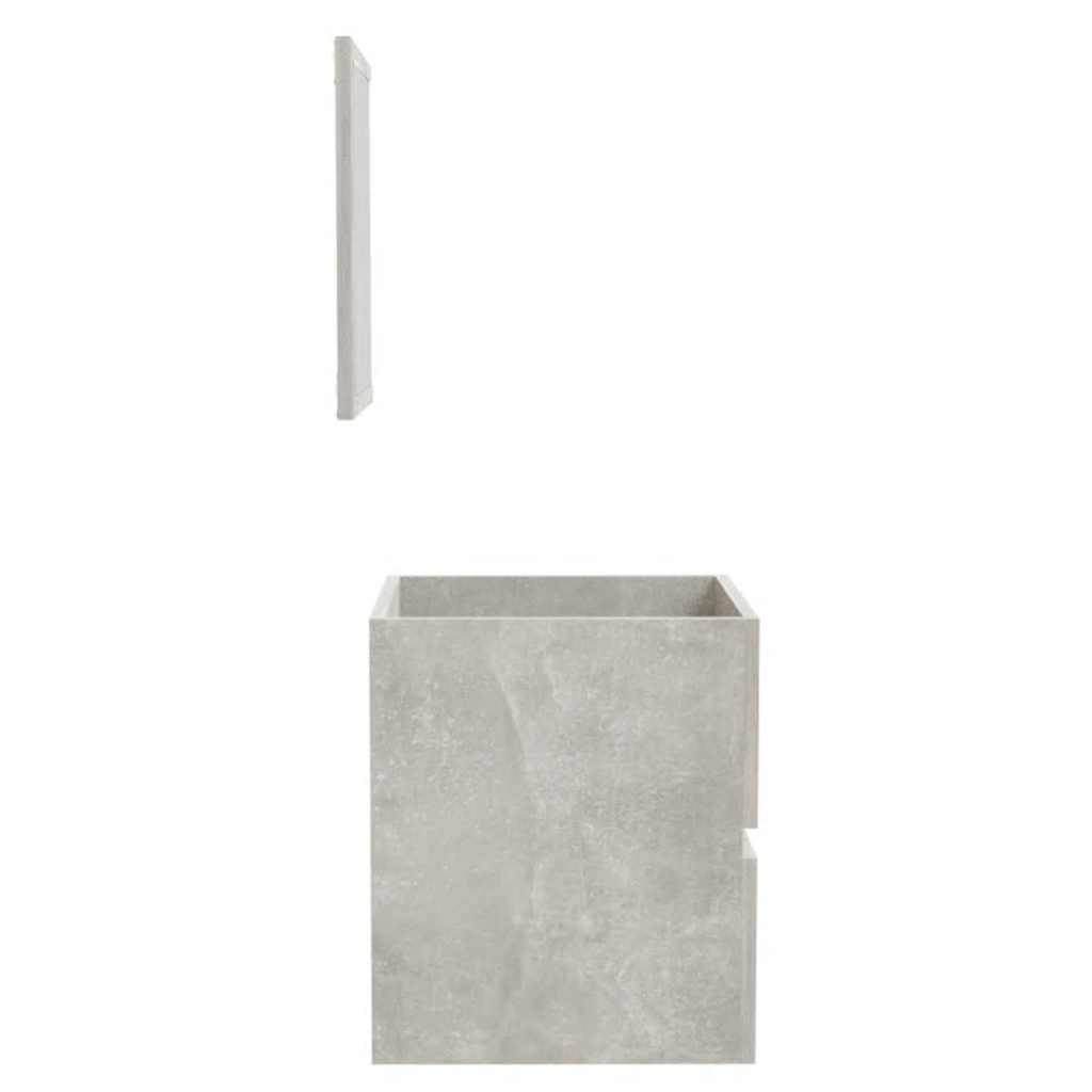 Armario de baño con espejo madera de ingeniería gris hormigón