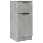 Aparador 2 uds madera contrachapada gris hormigón 30x30x70 cm