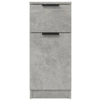 Aparador 2 uds madera contrachapada gris hormigón 30x30x70 cm