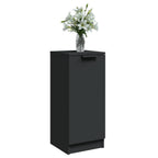 Aparador de madera contrachapada negro 30x30x70 cm